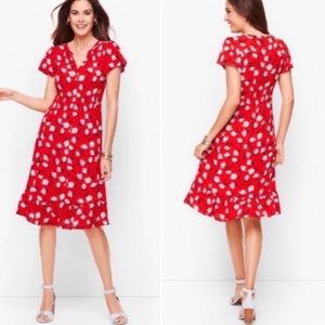 Talbot Red Floral Dress Sz 8P